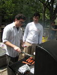 Jon and Lewis grilling